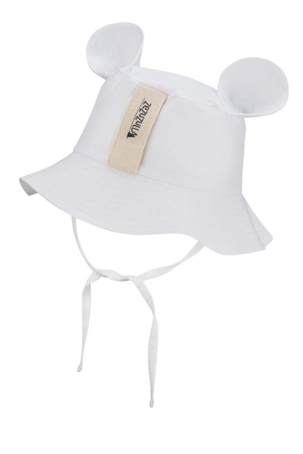 Kids Hat with Ears – White