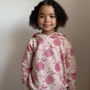 Kids Hoodie with Ears – Beige Lemons
