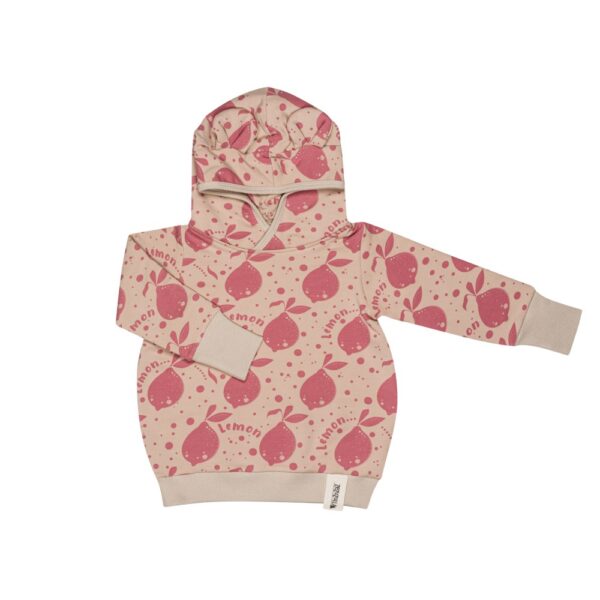 Kids Hoodie with Ears – Beige Lemons