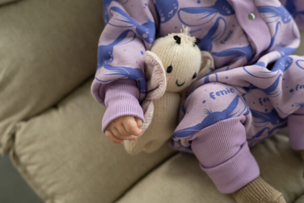 Eared Jumpsuit for Babies and Kids – Lilac Fenio