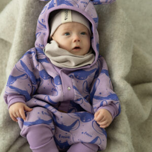 Eared Jumpsuit for Babies and Kids – Lilac Fenio