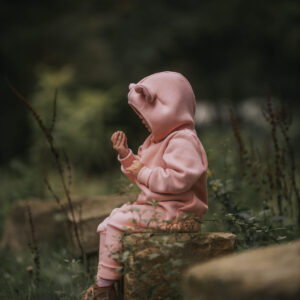 Eared Jumpsuit for Babies and Kids – Peach