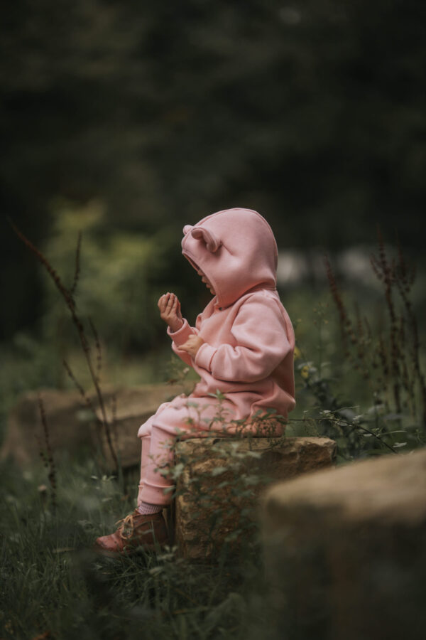 Eared Jumpsuit for Babies and Kids – Peach