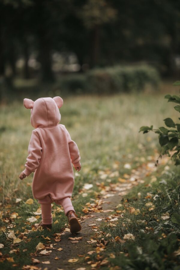 Eared Jumpsuit for Babies and Kids – Peach