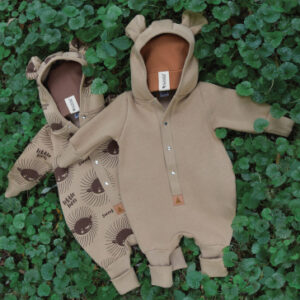 Eared Jumpsuit for Babies and Kids – Cacao
