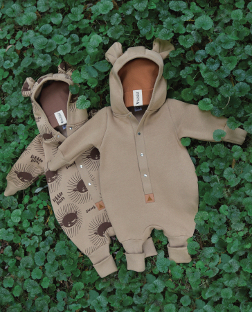 Eared Jumpsuit for Babies and Kids – Cacao