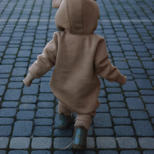 Eared Jumpsuit for Babies and Kids – Cacao