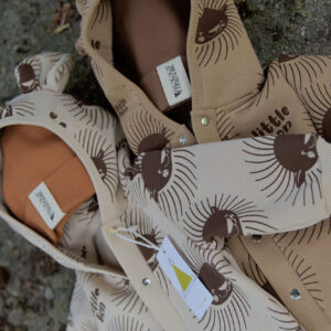 Eared Jumpsuit for Babies and Kids – Lion on Cacao
