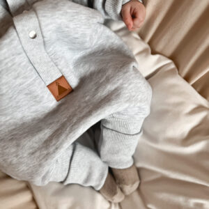 Eared Jumpsuit for Babies and Kids – Melange Grey
