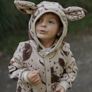 Eared Jumpsuit for Babies and Kids – Beige Squirrel