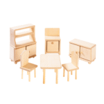 Dollhouse kitchen furniture - Natural