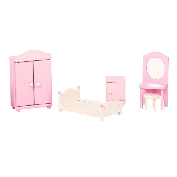 Dollhouse bedroom furniture – Pink & White