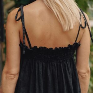 Linen Ballade Dress – Black