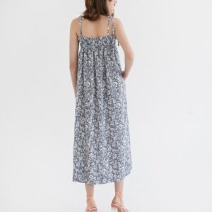 Linen Ballade Dress – Porcelain Flowers