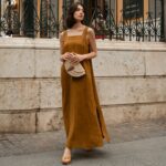 Linen Fugue Dress - Bronze