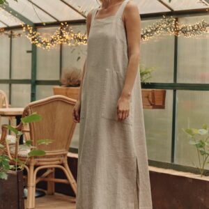 Linen Fugue Dress – Melange