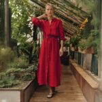 Linen Rhapsody Dress - Lava Falls
