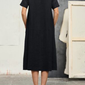 Linen Speedwell Dress – Black