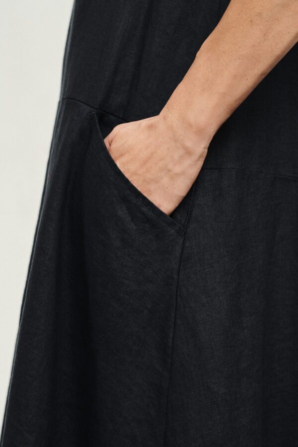 Linen Speedwell Dress – Black