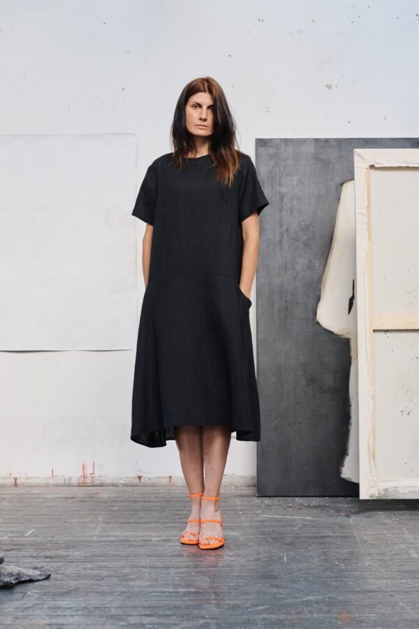 Linen Speedwell Dress – Black