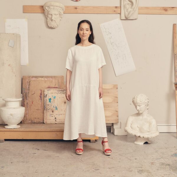 Linen Speedwell Dress – Optical White