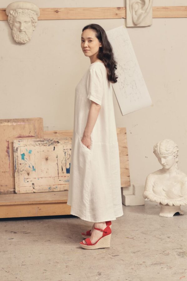 Linen Speedwell Dress – Optical White