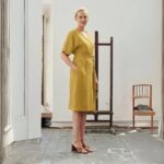 Linen Vine Dress - Lemon Curry