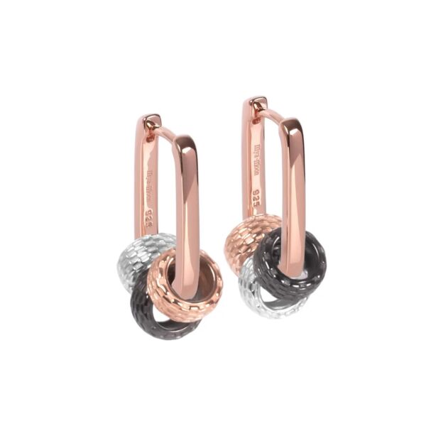 Metropolitan Hoops Rolling Charm – Rose Gold and Silver