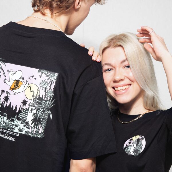 Moomintroll Jungle Heavy Unisex T-shirt – Black