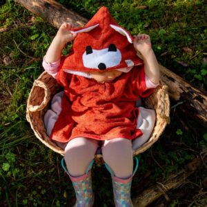 Short-Sleeve Poncho FOX – For KIDS (Size 122-150)