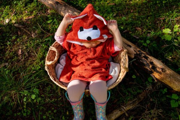 Short-Sleeve Poncho FOX – For KIDS (Size 122-150)