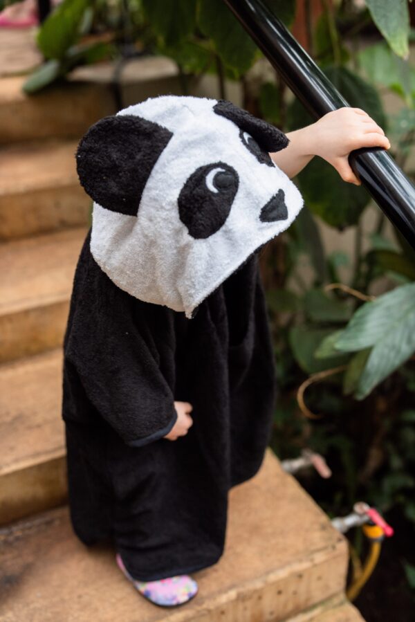 Short-Sleeve Poncho PANDA – For TODDLERS (Size 82/86-116)