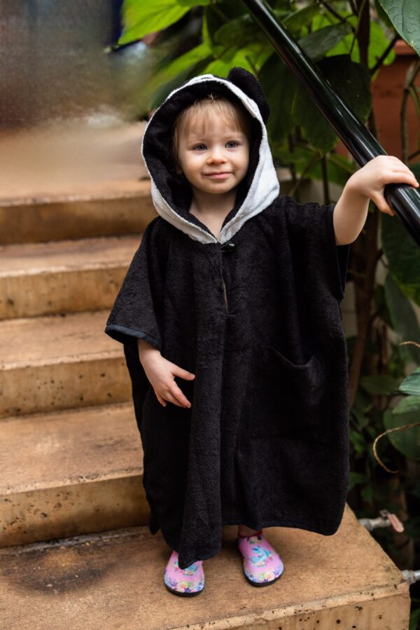Short-Sleeve Poncho PANDA – For TODDLERS (Size 82/86-116)