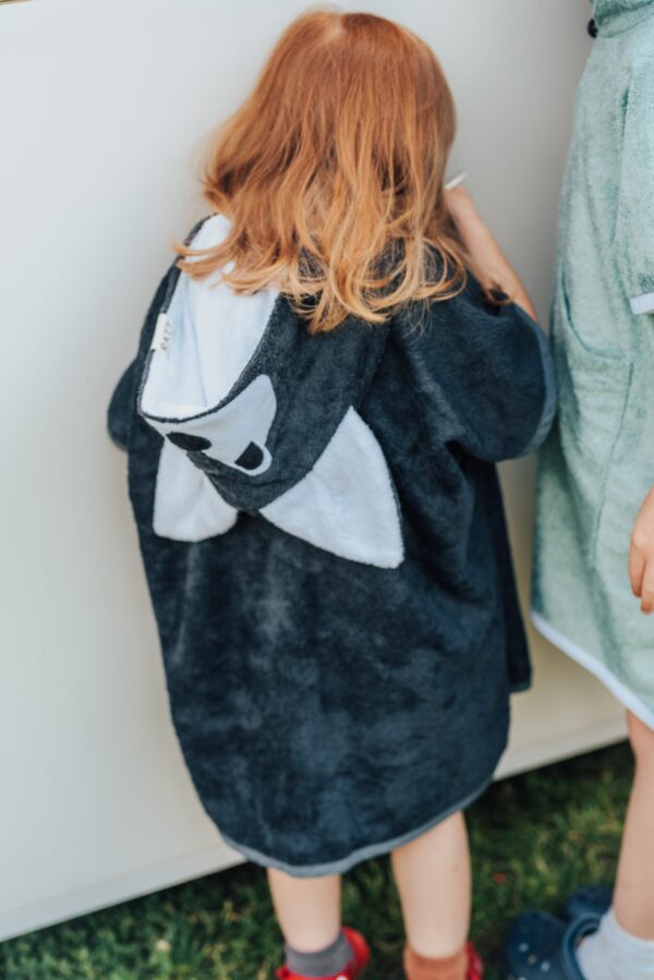 Short-Sleeve Poncho WOLF – For TODDLERS (Size 82/86-116)