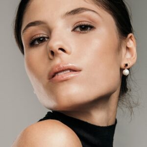Solid Pearl Drop Earrings – Rose Gold and Silver
