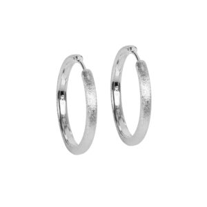 Sugar Hoops L Earrings – Rose Gold and Silver