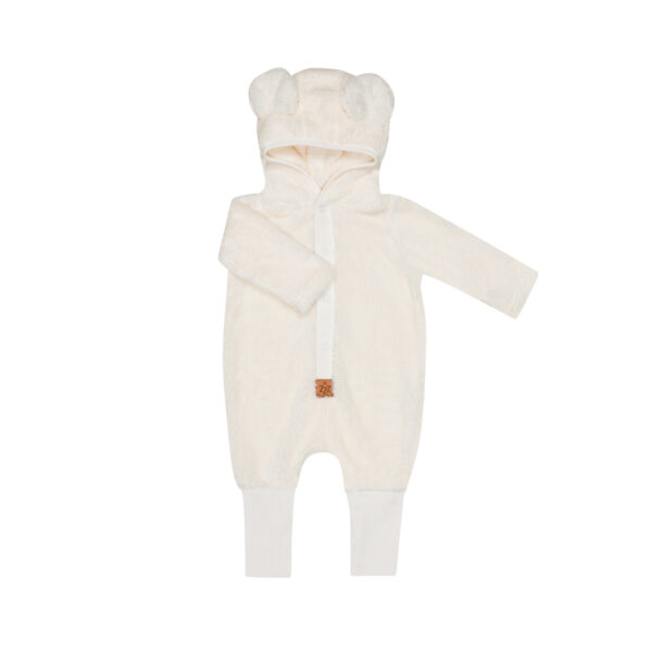 Eared Jumpsuit for Babies and Kids – Fuzzy Ecru