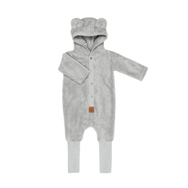 Eared Jumpsuit for Babies and Kids – Fuzzy Grey