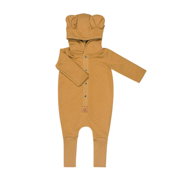 Eared Jumpsuit for Babies and Kids – Mustard
