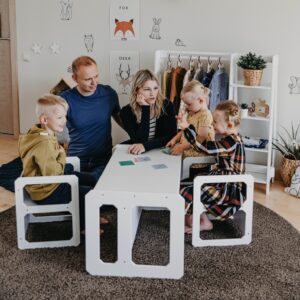 Montessori Weaning Table and Chair Set – with 2 Chairs