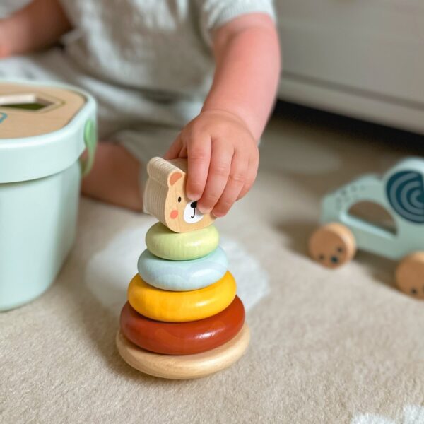 3in1 Toy Box – Sorting Blocks, Stackable Pyramid and Elephant On Wheels
