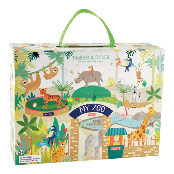 Playbox with Wooden Pieces – Jungle & Zoo