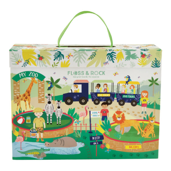 Playbox with Wooden Pieces – Jungle & Zoo