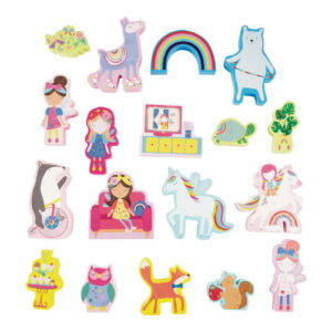 Playbox with Wooden Pieces – Rainbow Fairy