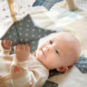 Small baby activity mat, 80×80 cm – Blue
