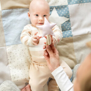 Small baby activity mat, 80×80 cm – Blue