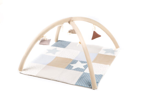 Small baby activity mat, 80×80 cm – Blue