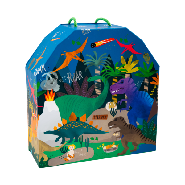 Playbox with Wooden Pieces – Dinosaur