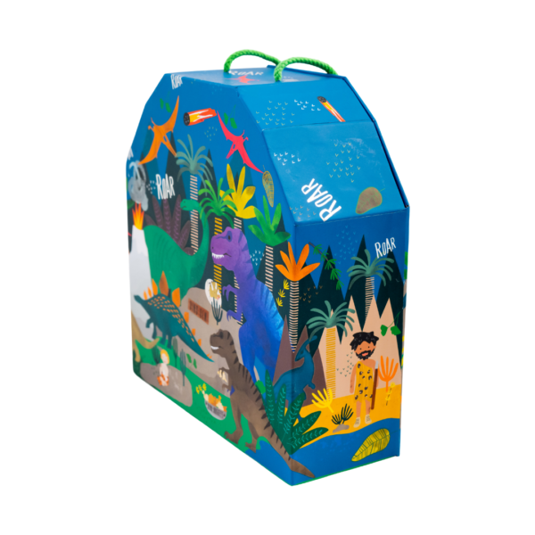 Playbox with Wooden Pieces – Dinosaur