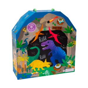 Playbox with Wooden Pieces – Dinosaur